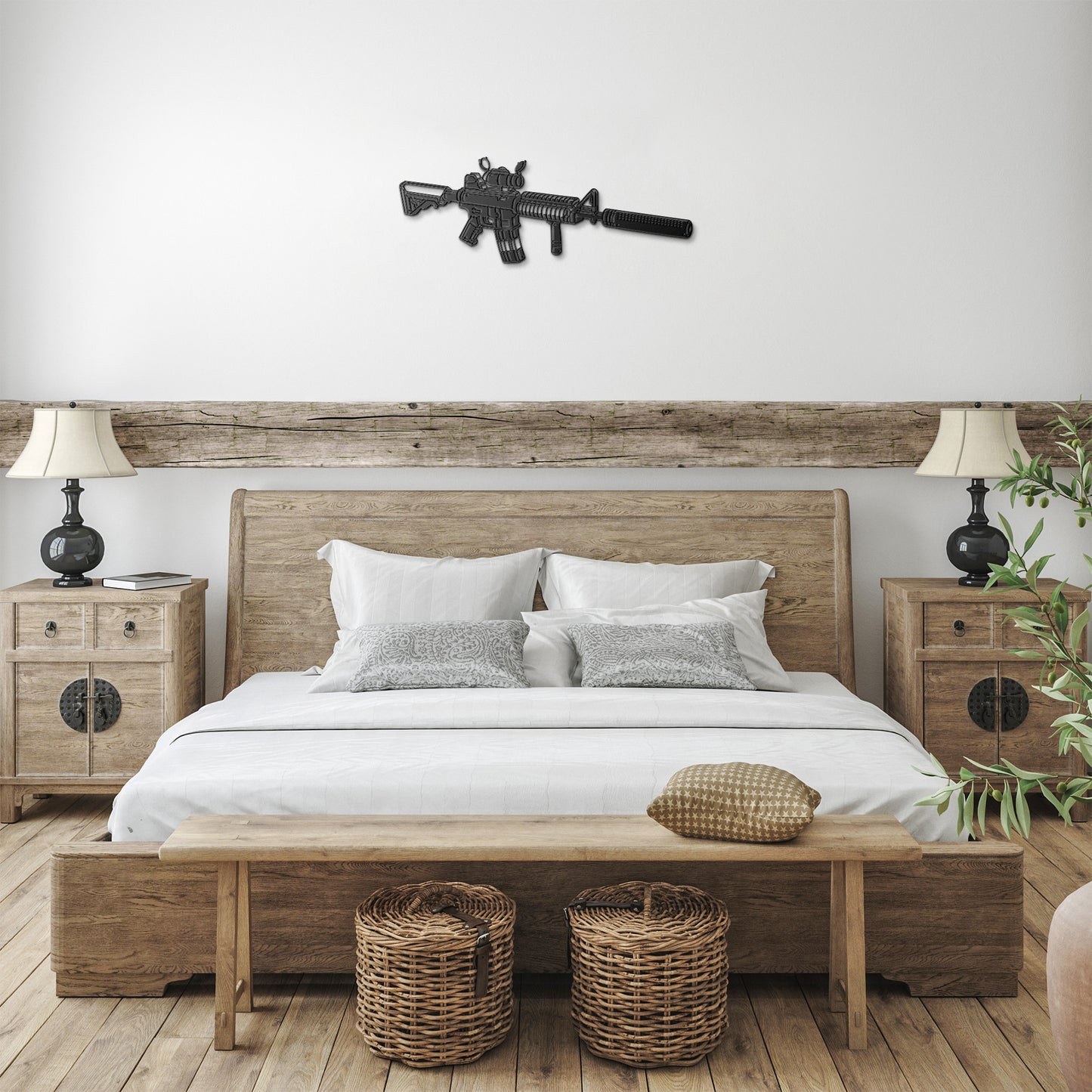 Metal Art of the M-4A1 Carbine with Suppressor - Rifle