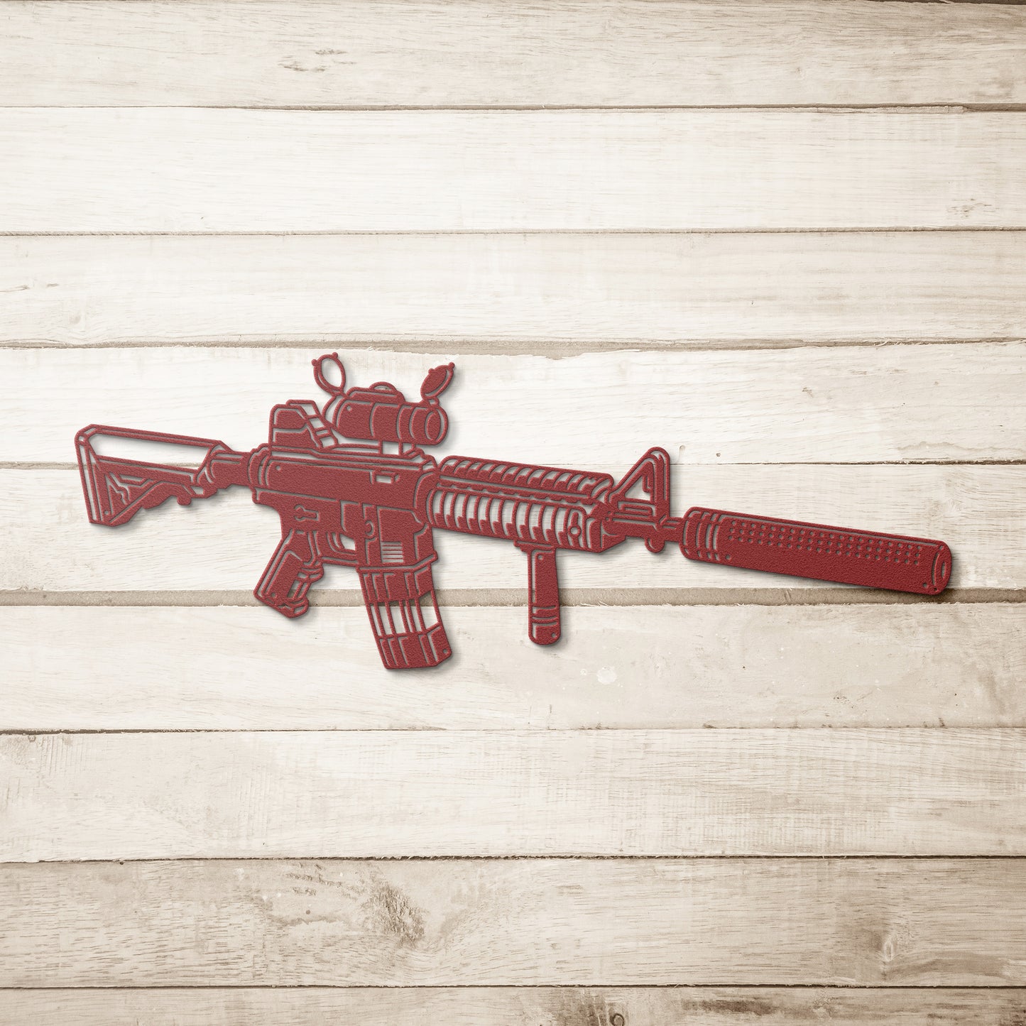 Metal Art of the M-4A1 Carbine with Suppressor - Rifle