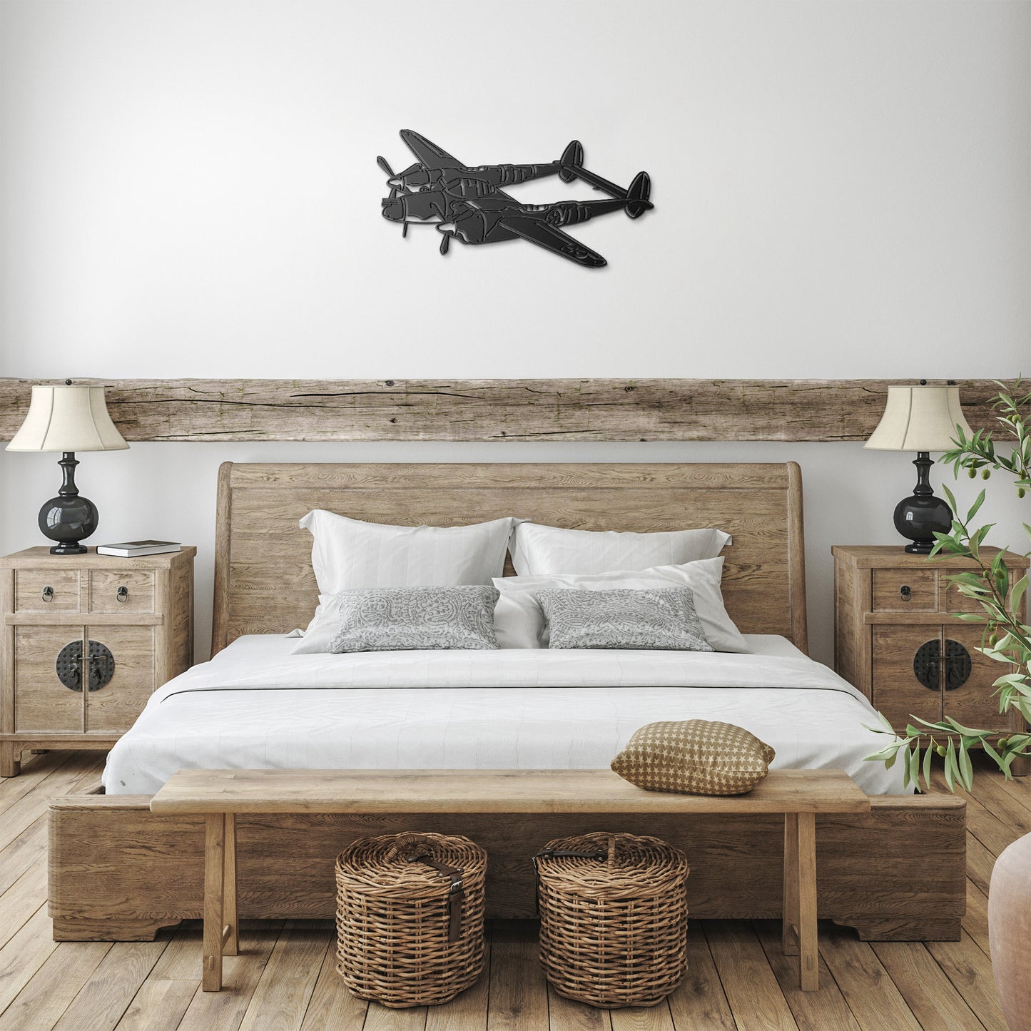 Metal Art of the Lockheed P-38 Lighting Aircraft - World War II Bomber