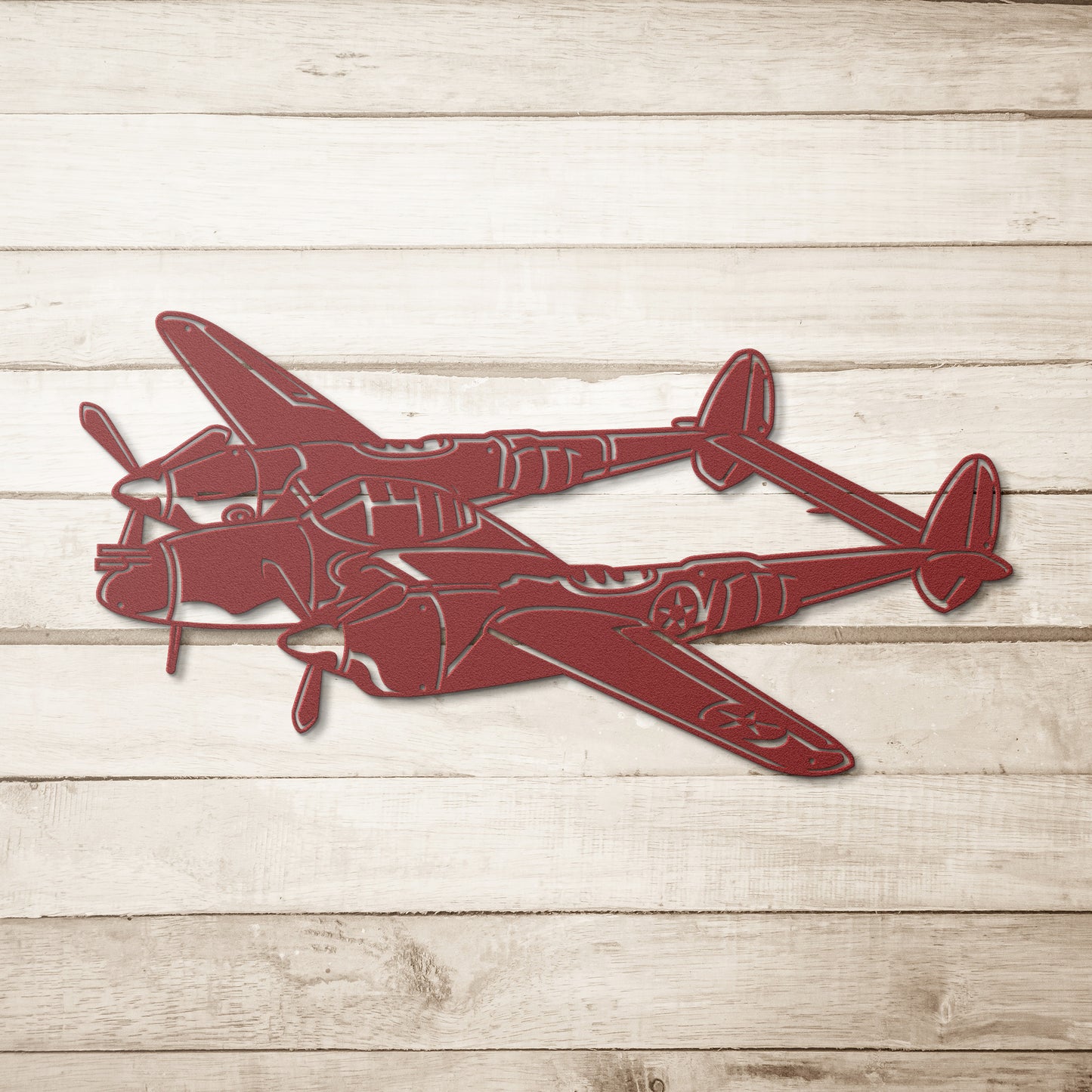 Metal Art of the Lockheed P-38 Lighting Aircraft - World War II Bomber