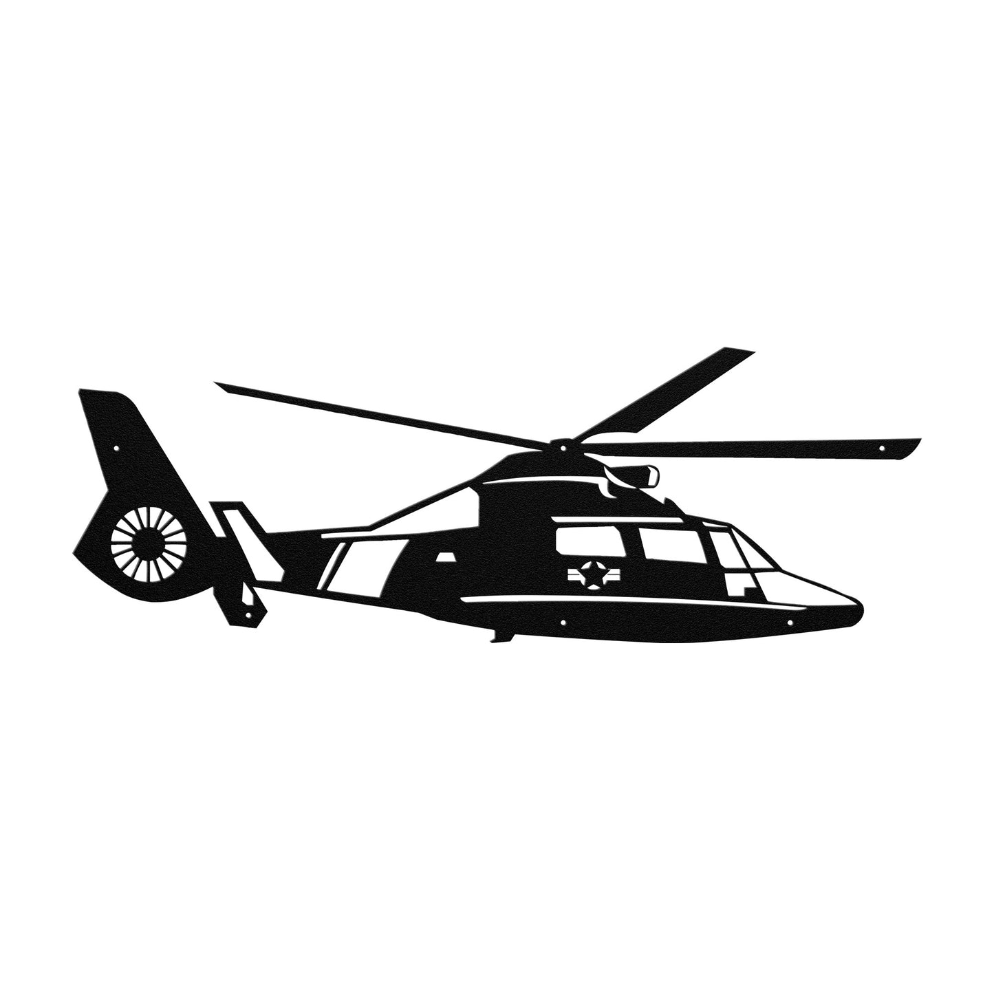 Metal Art of the USCG HH65 Dolphin Helicopter