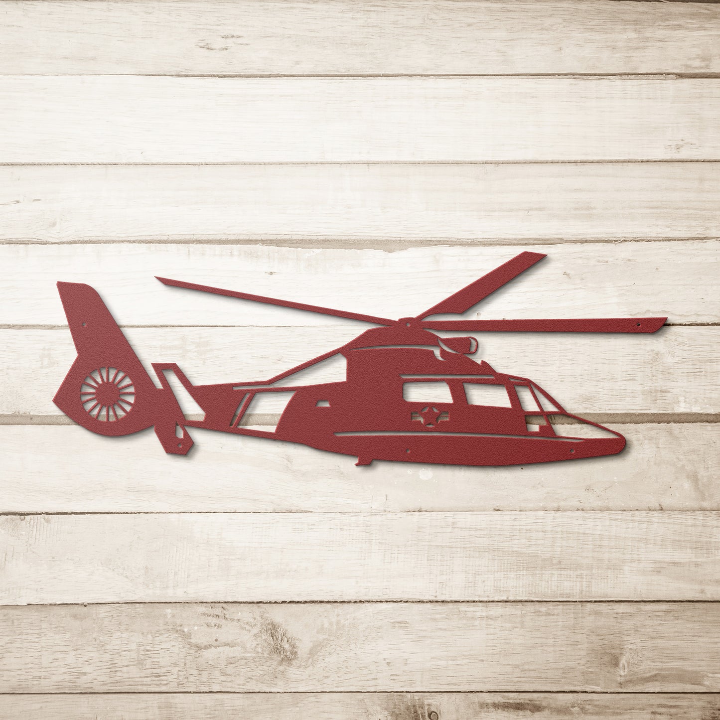 Metal Art of the USCG HH65 Dolphin Helicopter